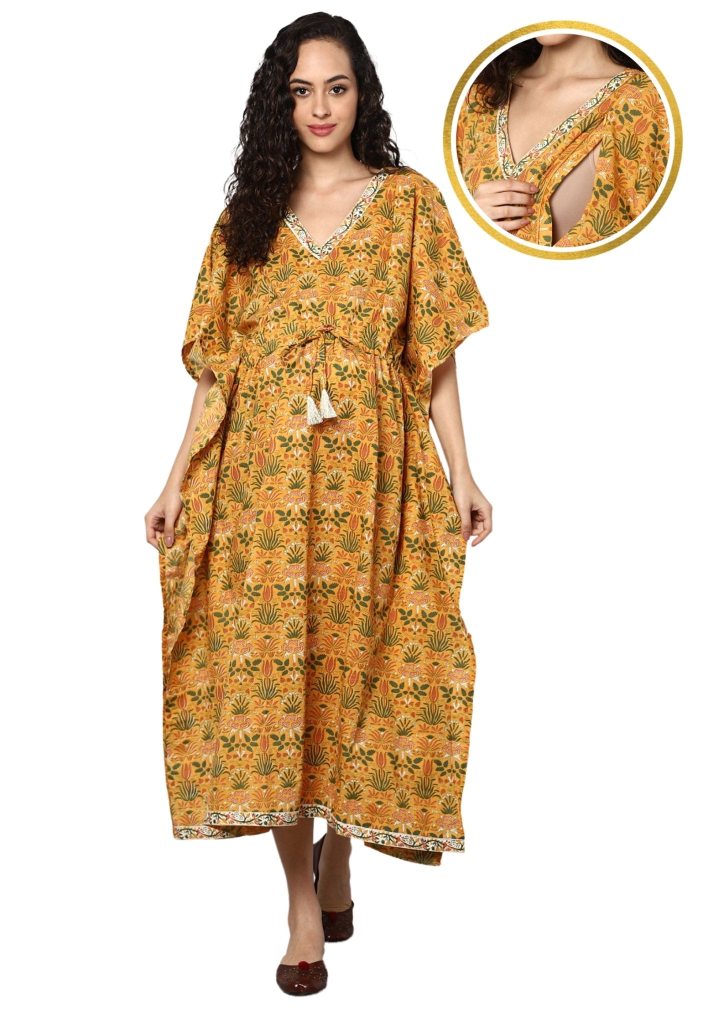 Buy Maternity Kaftan Dress and Feeding Kaftan Set Online – House Of Zelena™