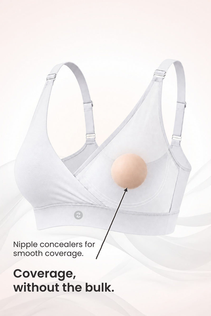 247 Extra Support Cotton Feeding Bra with Adjuster - White