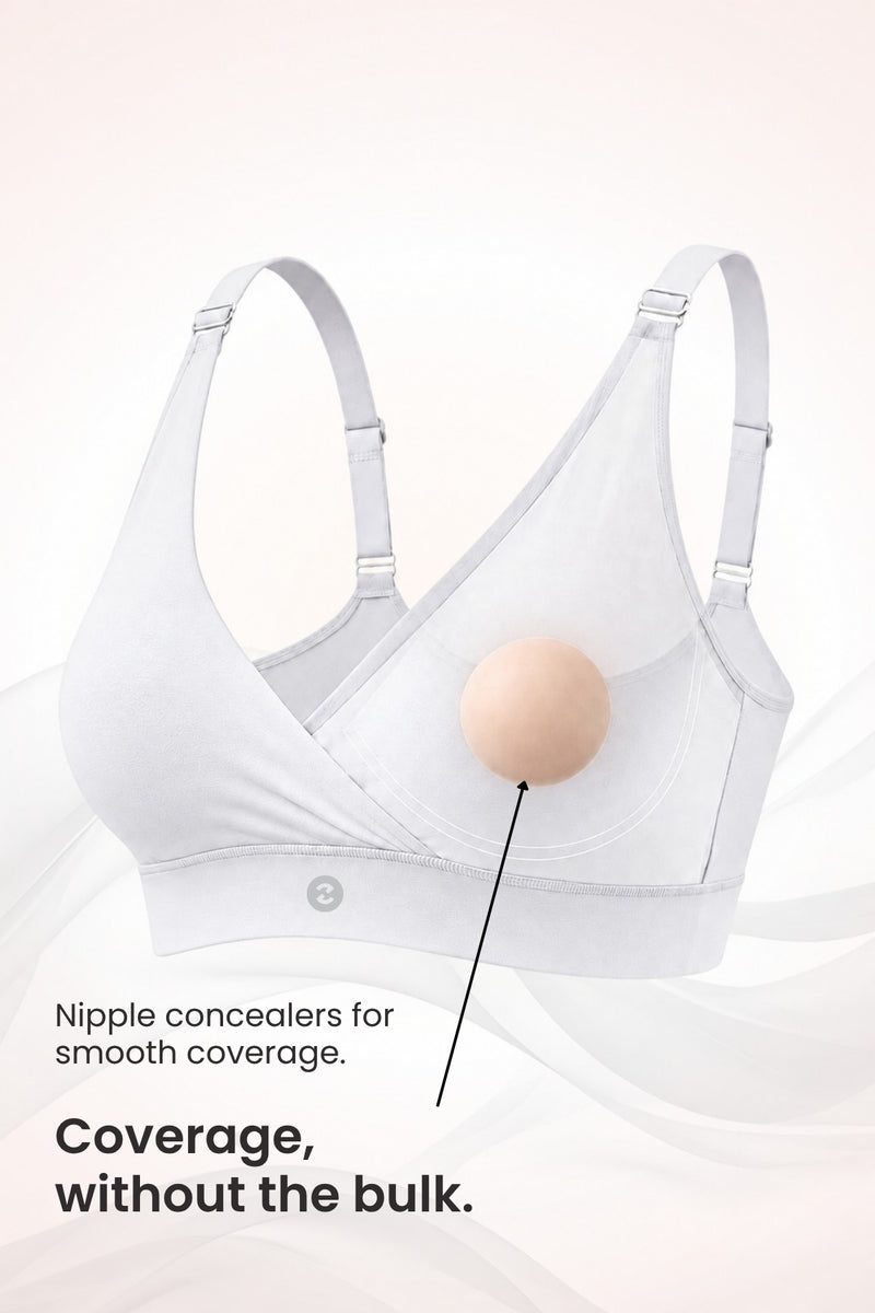 247 Extra Support Cotton Feeding Bra with Adjuster - White