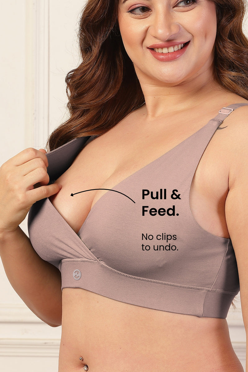 247 Extra Support Cotton Feeding Bra with Adjuster - Dark Skin