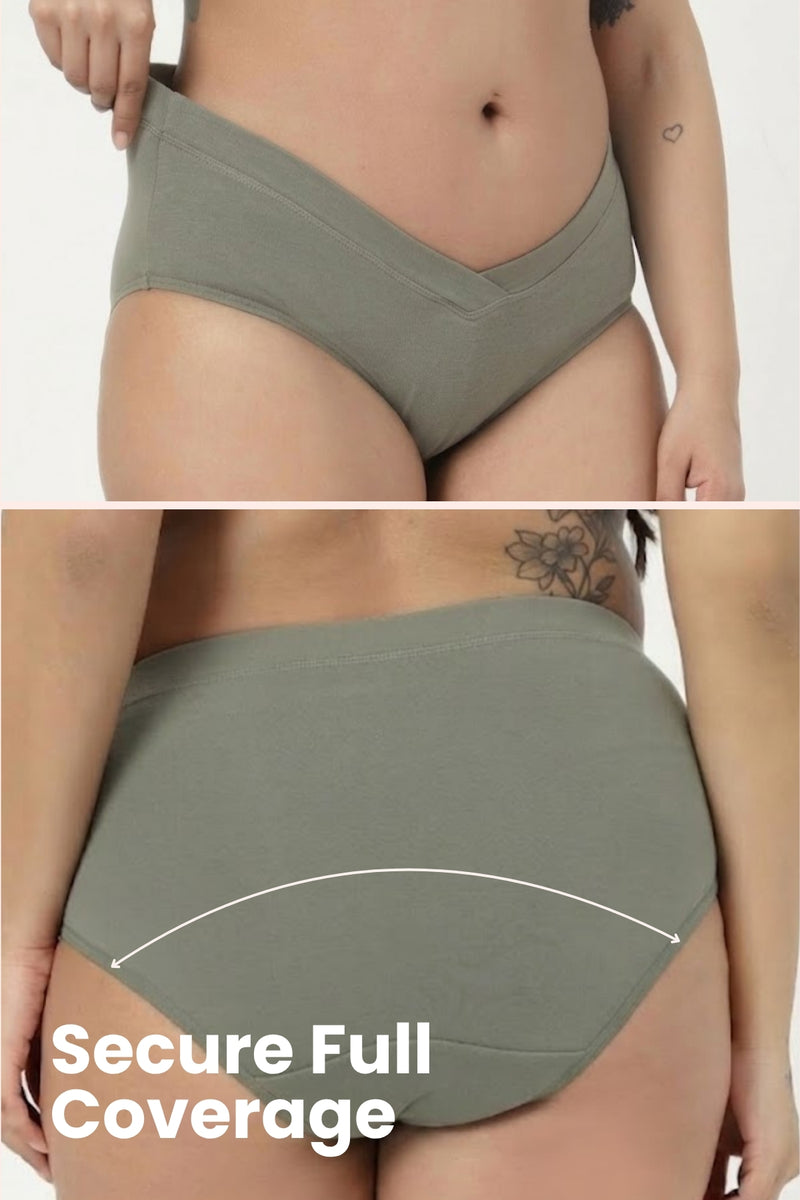 Modal C-Section Panty - Sage Green