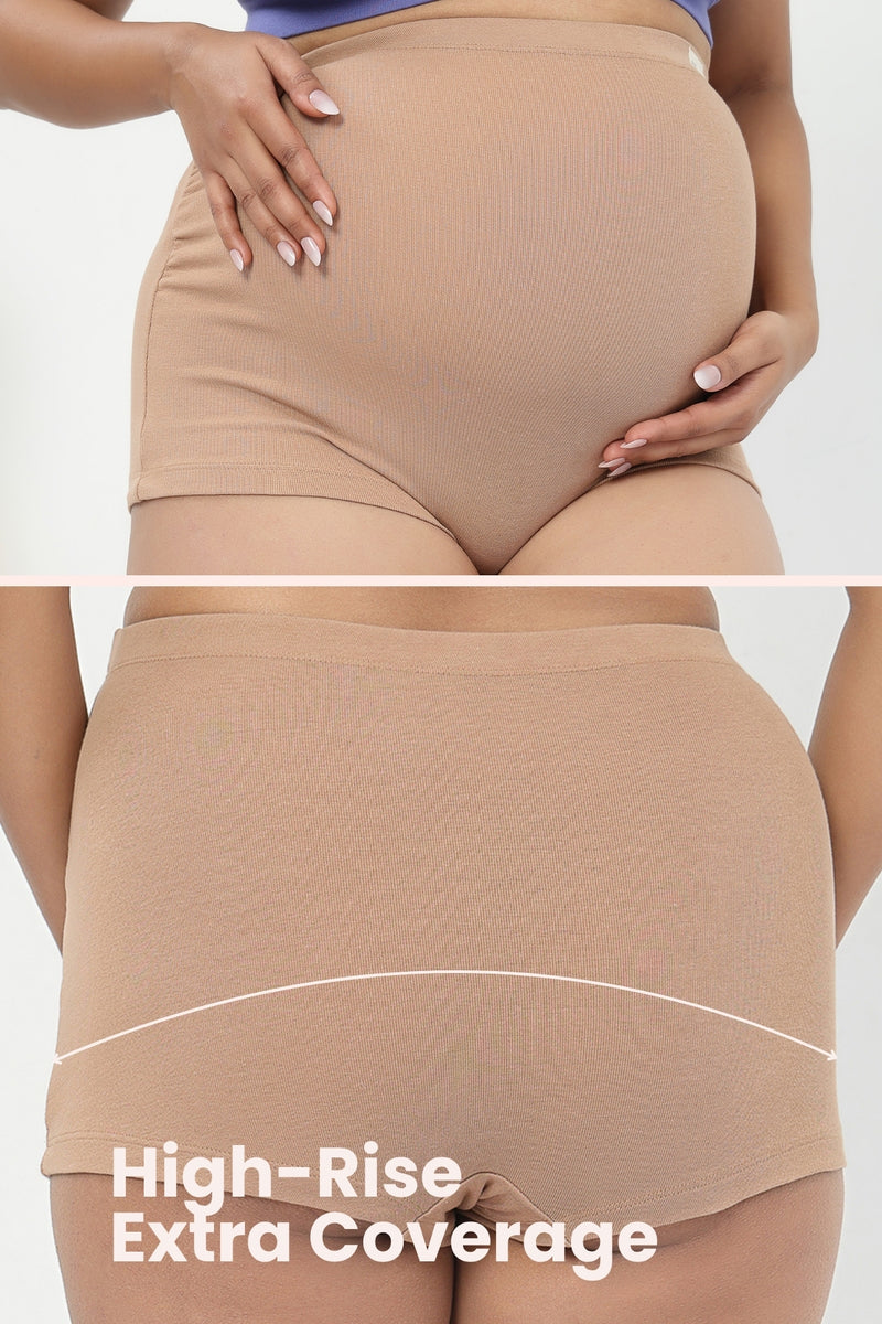 Pregnancy Panty – Over-the-Belly (Rib Textured) - Skin