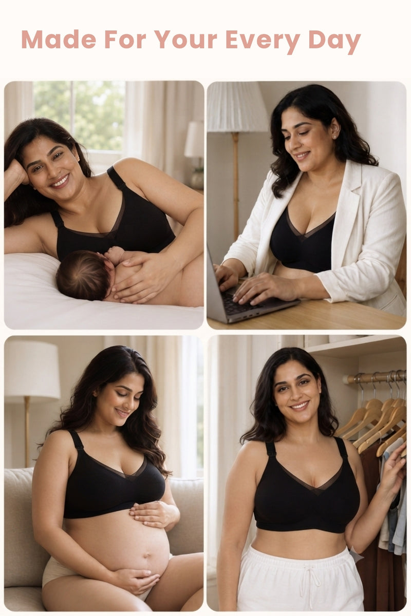 Sculpt & Lift Powermesh Nursing Bra - Chrome