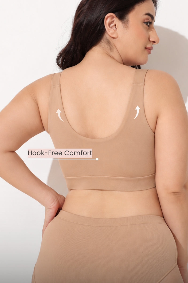 247 (Upgraded) Dark Skin Modal Padded Maternity Feeding Bra