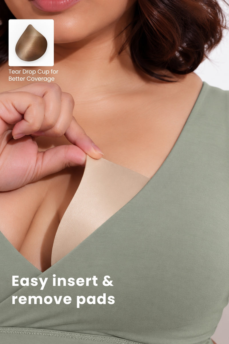247 (Upgraded) Matcha Modal Padded Maternity Feeding Bra