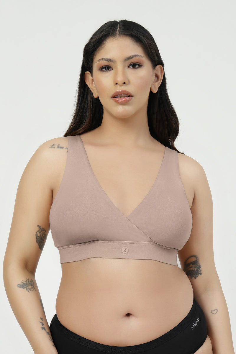 247 (Upgraded) Modal Padded Maternity Feeding Bra - Light Skin