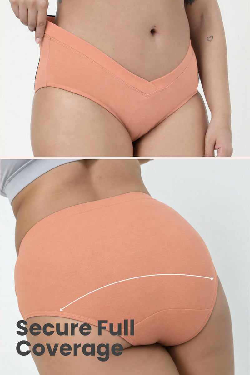 Modal C-Section Panty - Coral