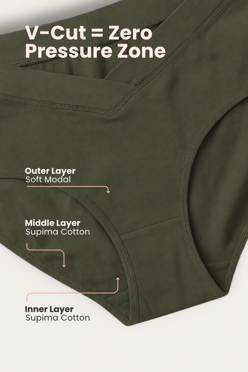 Modal C-Section Panty - Forest Green