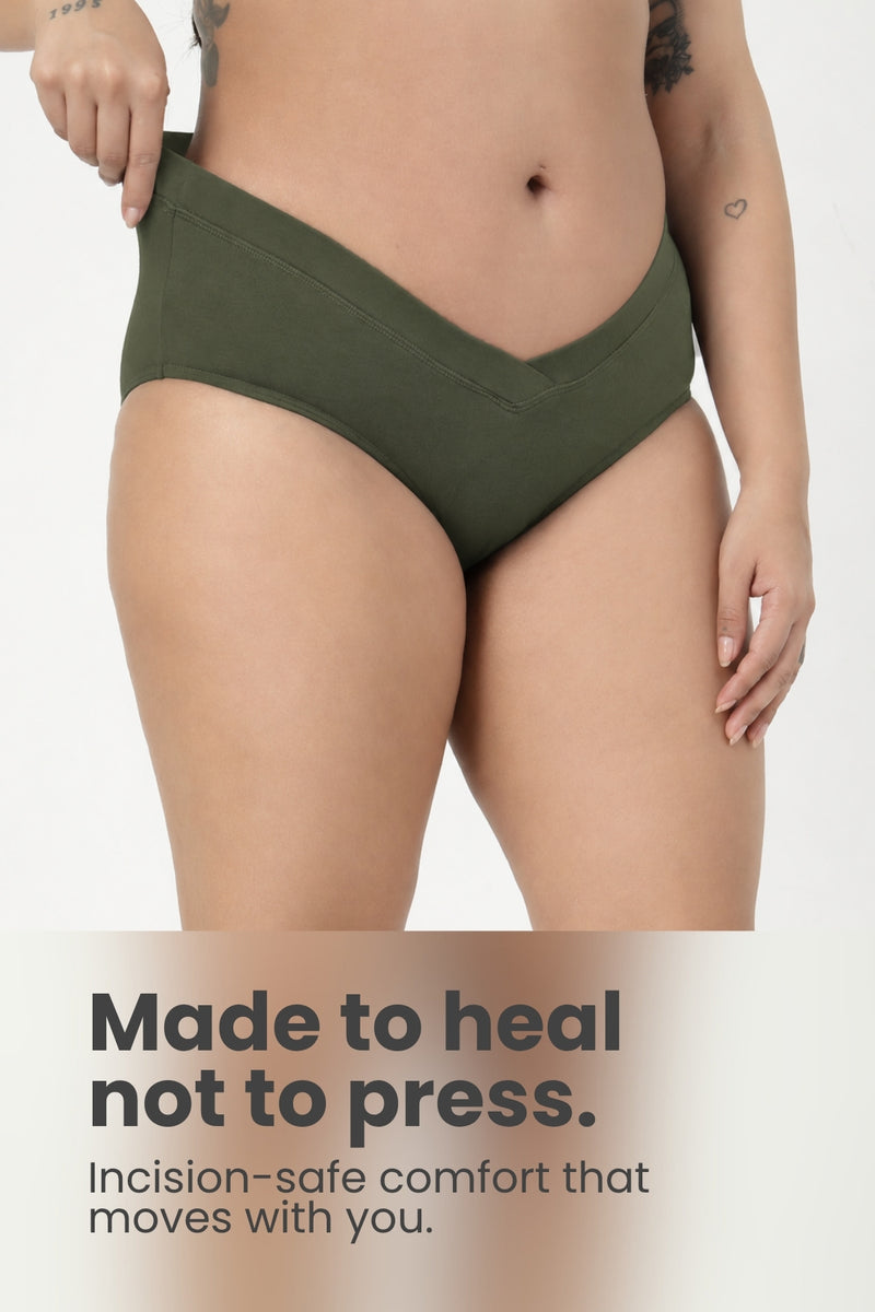 Modal C-Section Panty - Forest Green