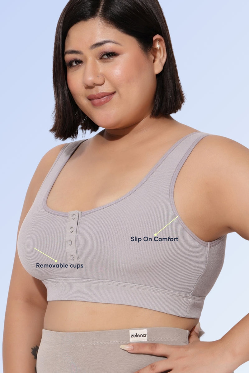Cool Girl Nursing Bra - Grey