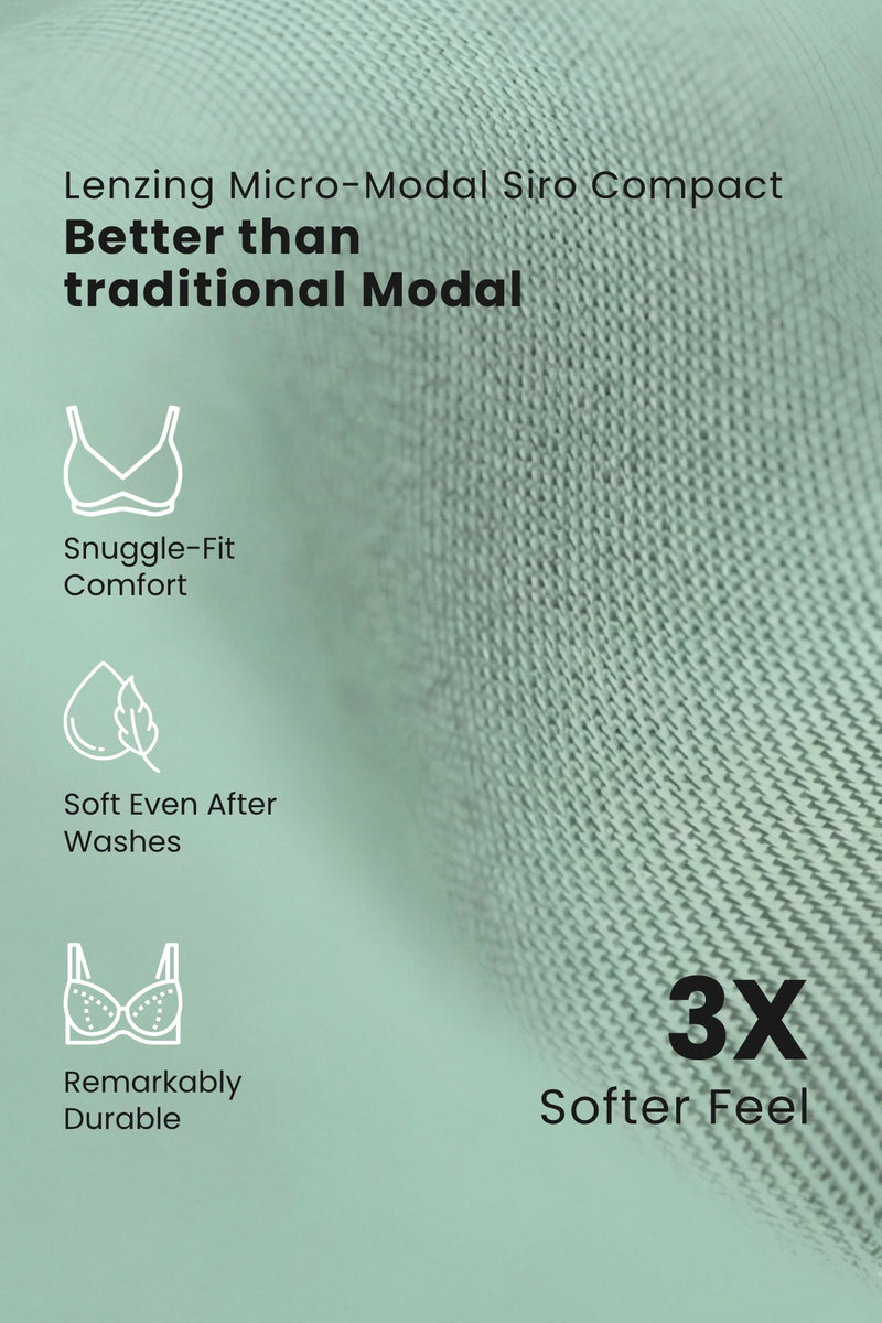 247 (Upgraded) Mint Green Modal Padded Maternity Feeding Bra