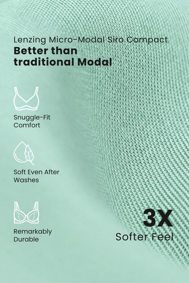 247 (Upgraded) Mint Green Modal Padded Maternity Feeding Bra