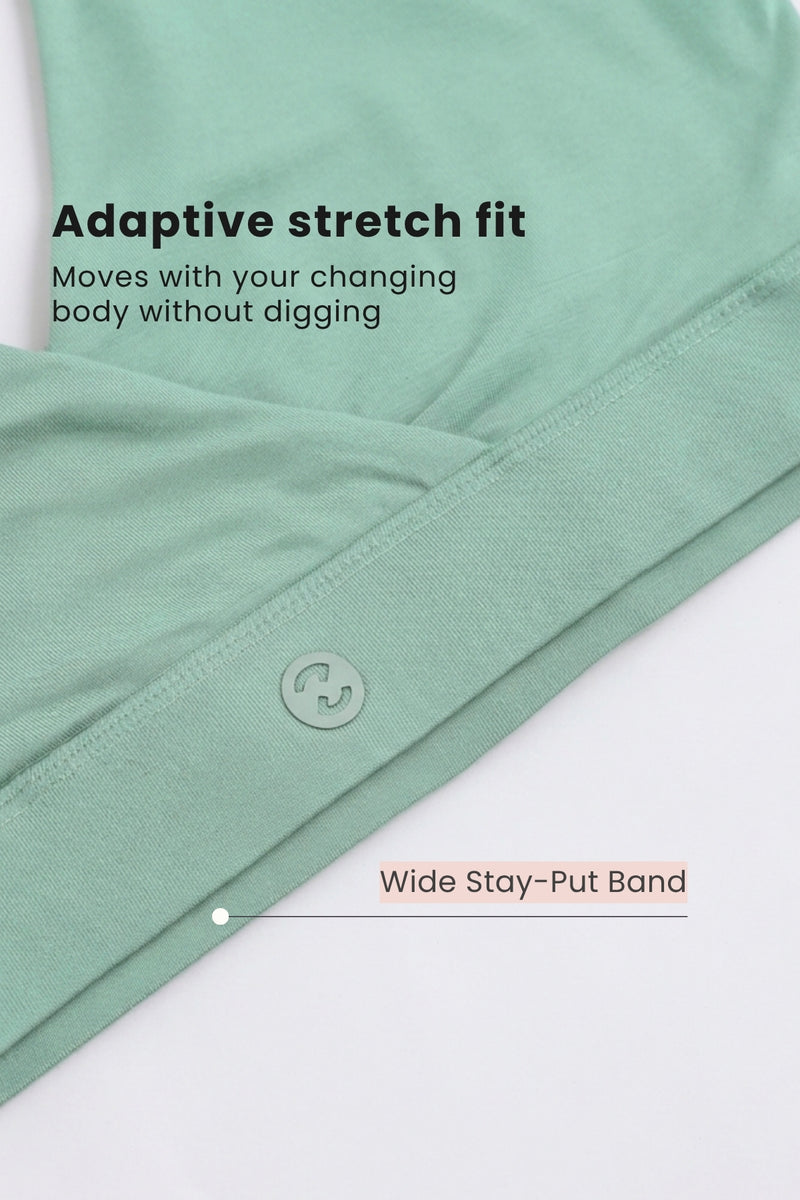 247 (Upgraded) Mint Green Modal Padded Maternity Feeding Bra