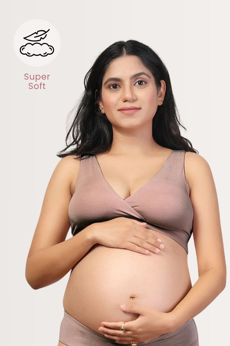247 (Upgraded) Woodrose Modal Padded Maternity Feeding Bra
