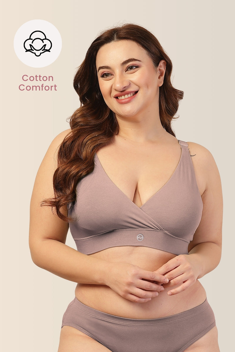 247 Extra Support Cotton Feeding Bra with Adjuster - Dark Skin