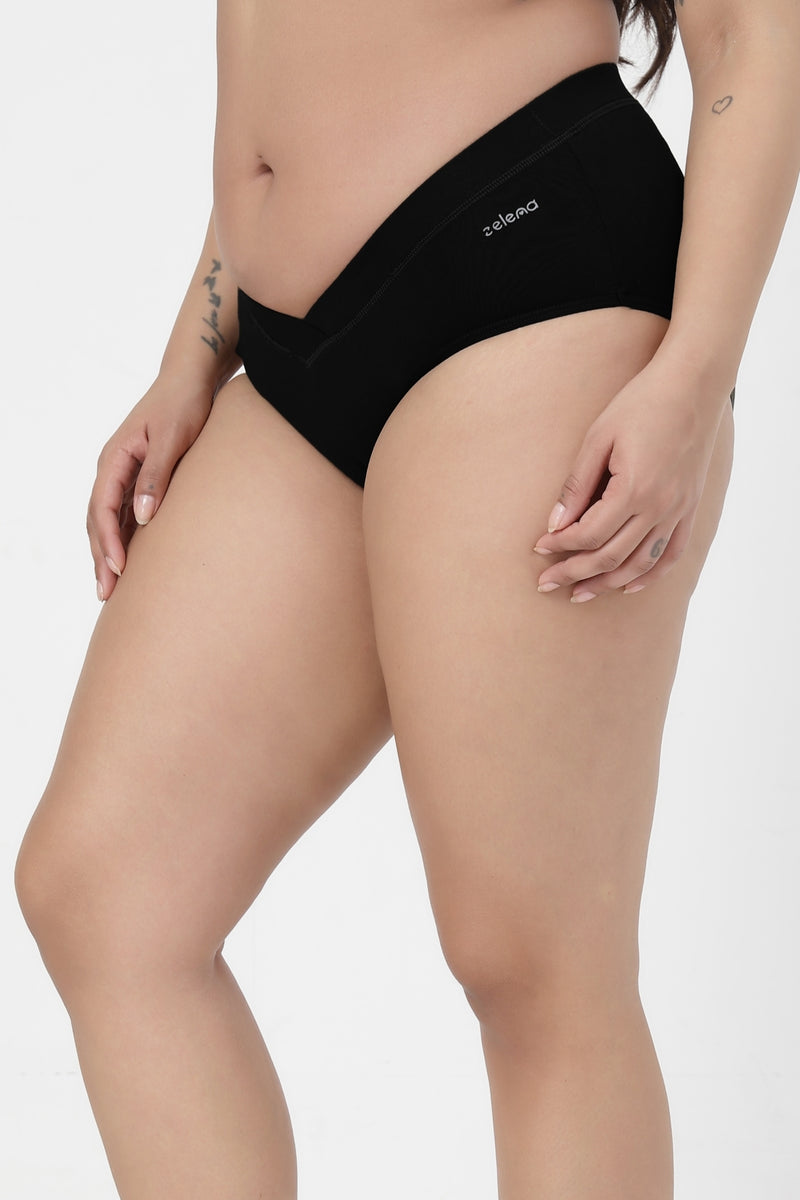Modal C-Section Panty - Black