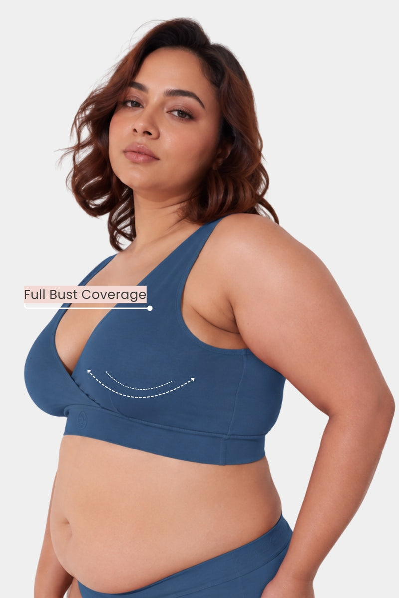 247 (Upgraded) Teal Modal Padded Maternity Feeding Bra
