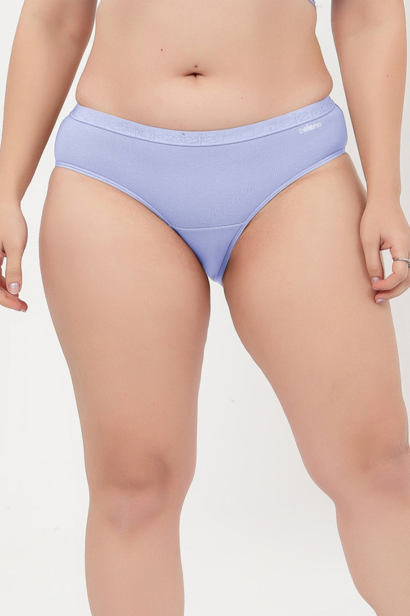 Cotton Mid-Rise Hipster - M-Blue