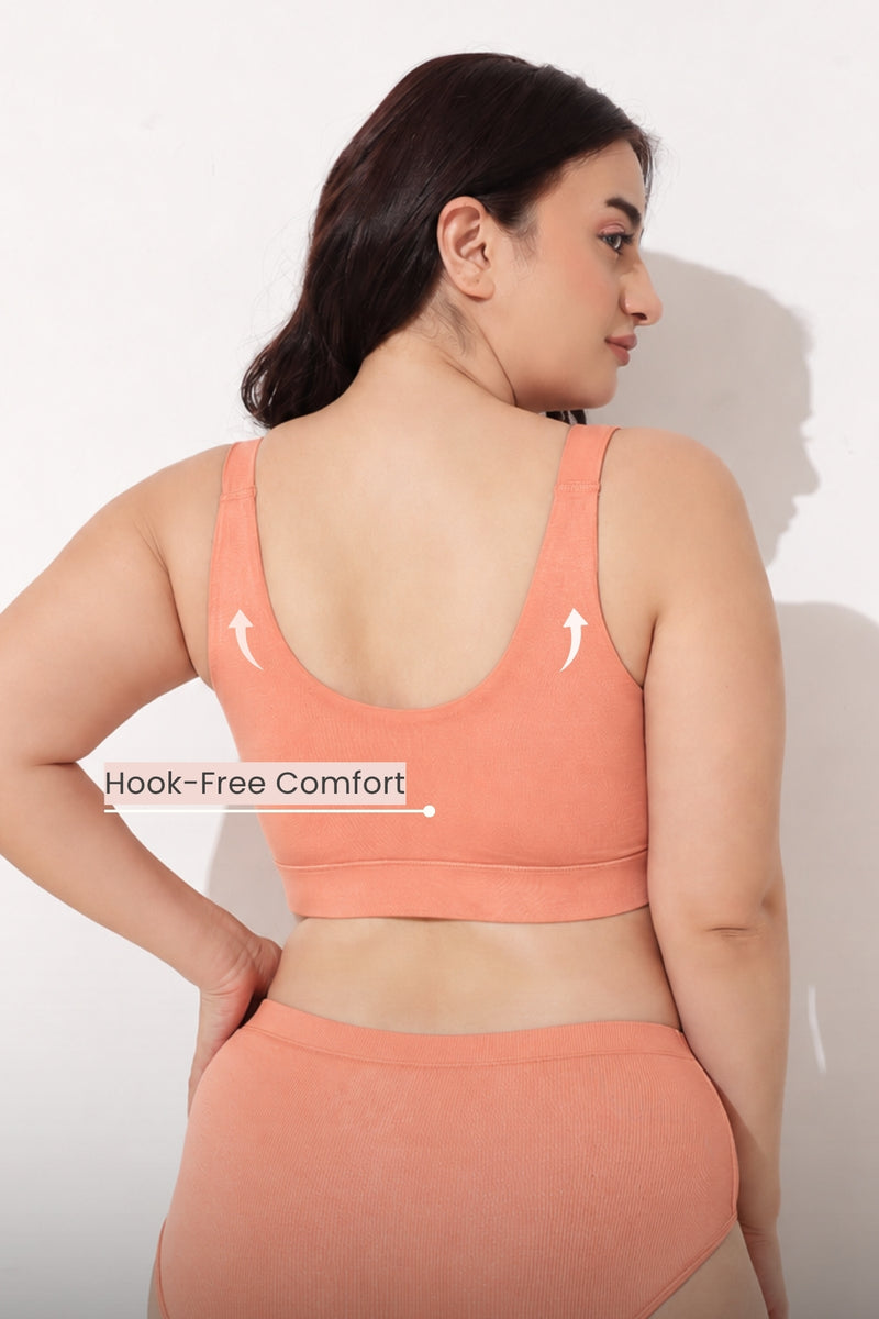 247 (Upgraded) Coral Modal Padded Maternity Feeding Bra