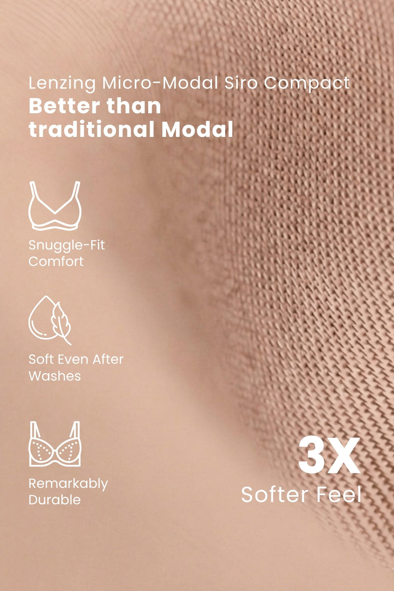 247 (Upgraded) Skin Color Modal Padded Maternity Feeding Bra