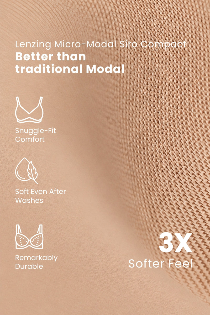 247 (Upgraded) Skin Color Modal Padded Maternity Feeding Bra