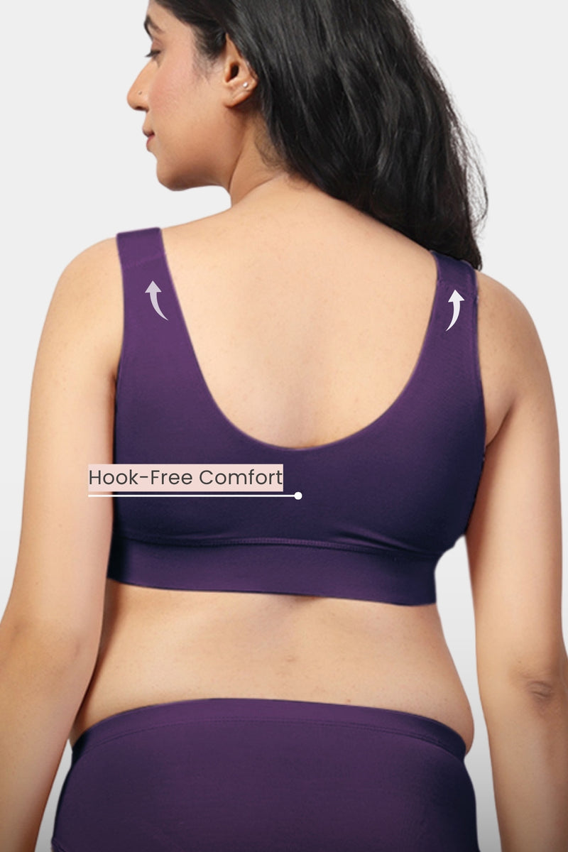 247 (Upgraded) Plum Modal Padded Maternity Feeding Bra
