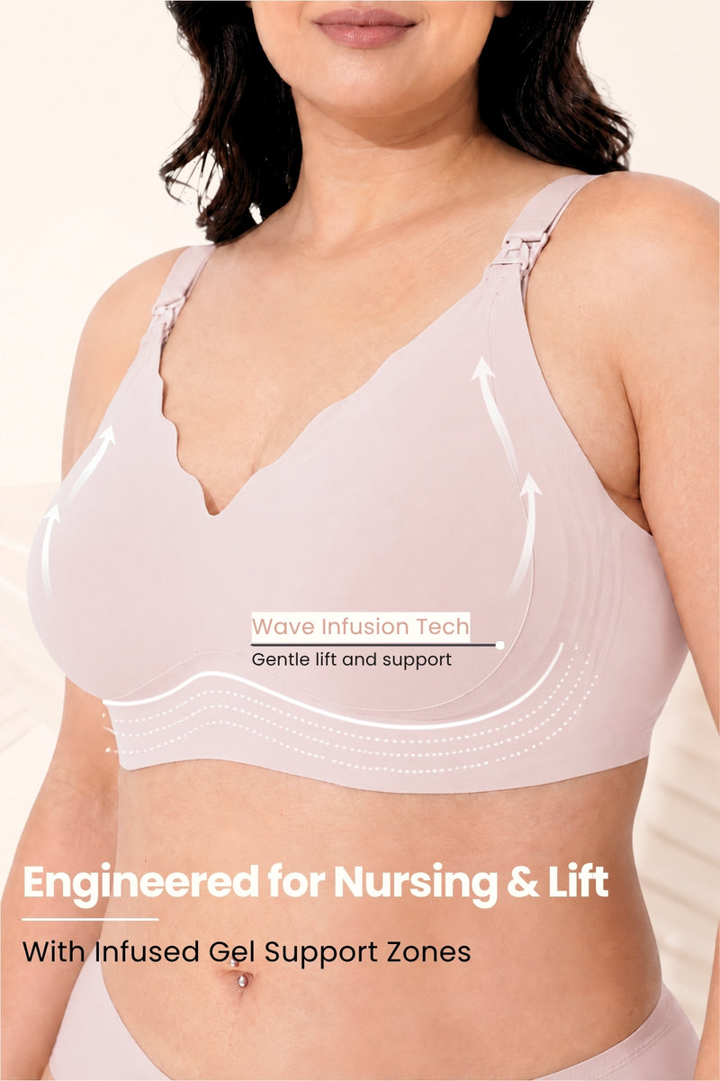 Sculpt & Lift Scallop Nursing Bra - Blush