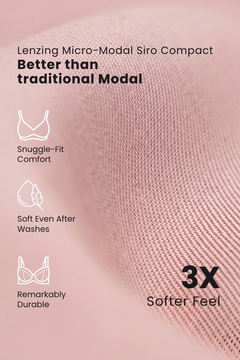 247 (Upgraded) Light Pink Modal Padded Maternity Feeding Bra