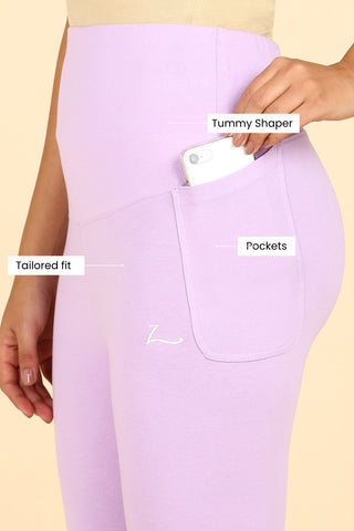 247 Zactive™ Lavender Zipless Maternity Top & Legging Set