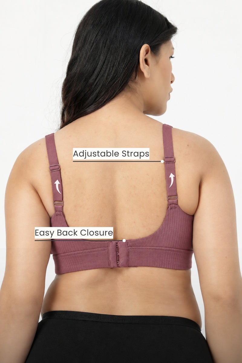 Natural Shape Wide Rib Bra - Blush