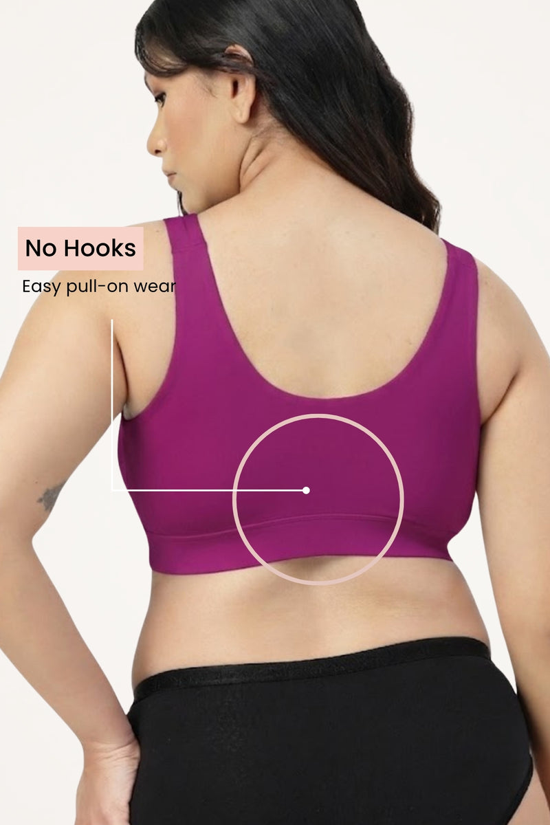 247 (Upgraded) Modal Padded Maternity Feeding Bra - Festival Fuchsia