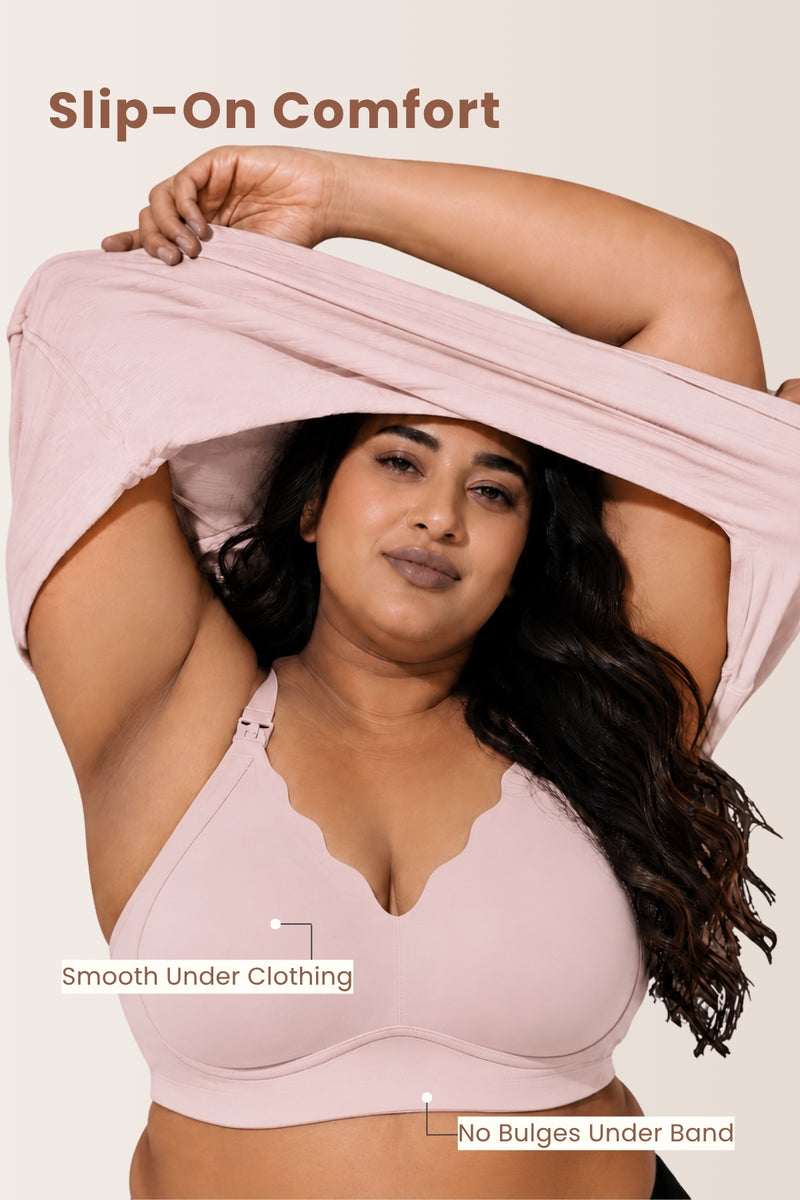 Sculpt & Lift Scallop Nursing Bra - Blush