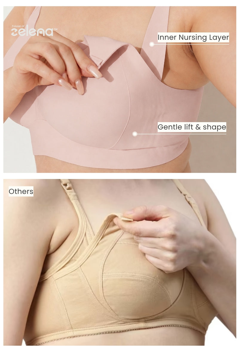Sculpt & Lift Scallop Nursing Bra - Blush