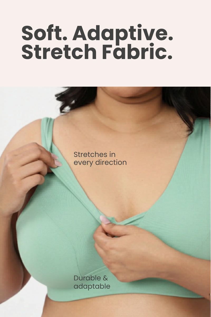 SecureFit Cotton Fixed-Pad Bra - Mint