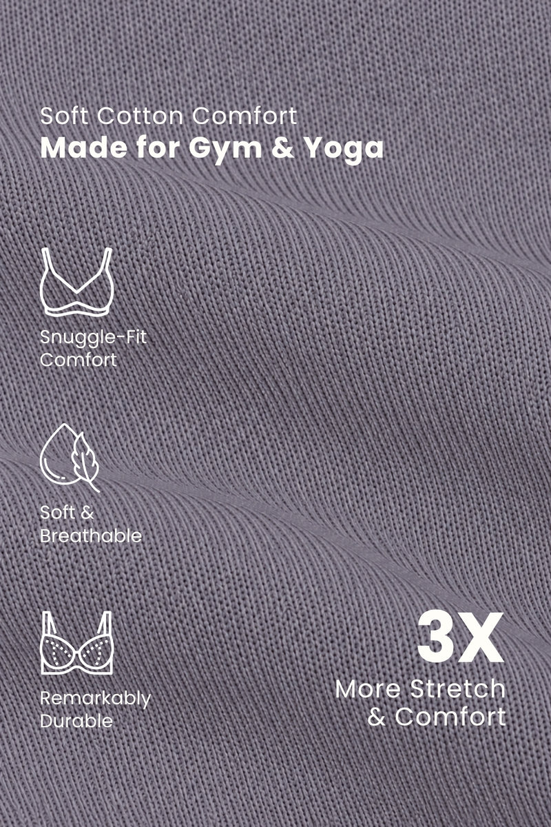 Sculpt & Lift Cotton Sports Bra - Grey