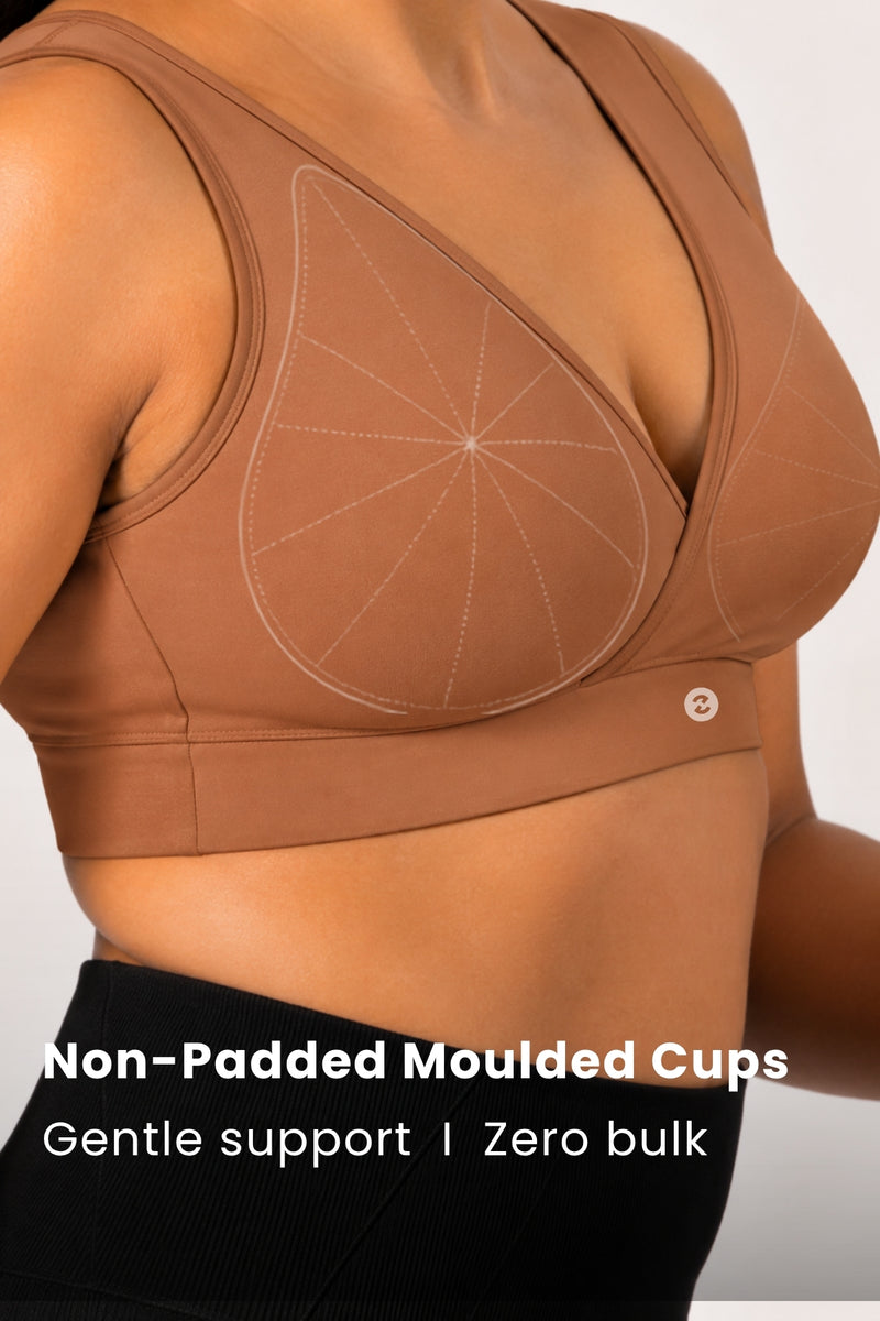 EasyMove non-padded Cotton Yoga Bra - Honey