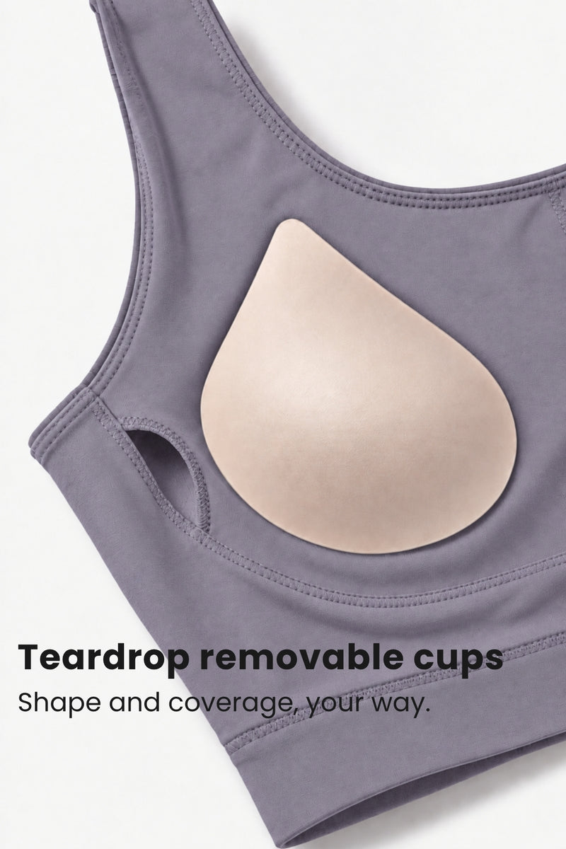 Sculpt & Lift Cotton Sports Bra - Grey