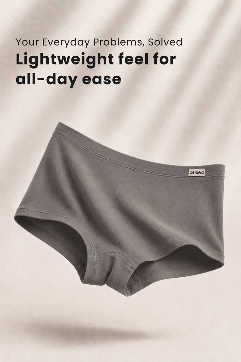 Pregnancy Panty – Over-the-Belly (Rib Textured) - Light Grey