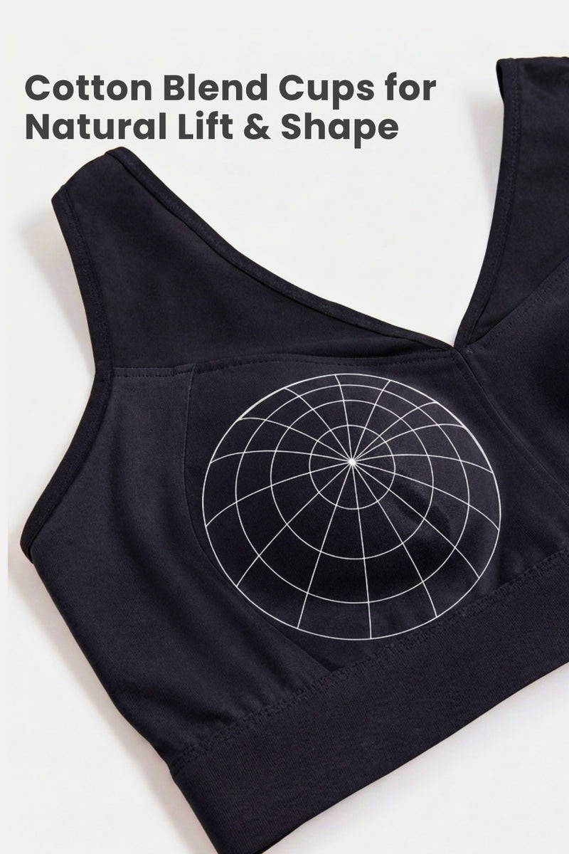 Sculpt & Lift Powermesh Bra - Black