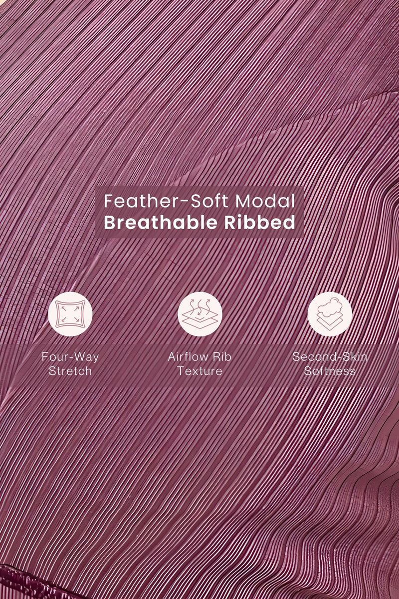 Sera Broad-Rib Bra - Dark Berry