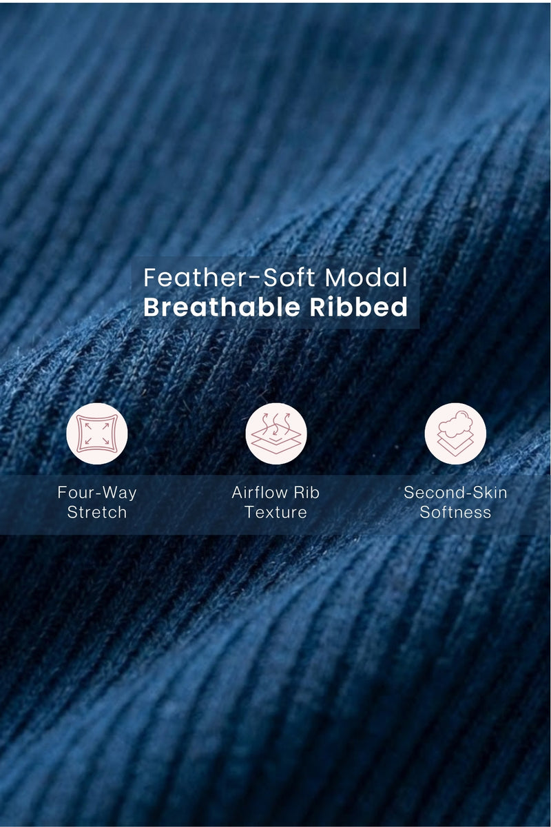 Sera Fine-Rib Bra - Airforce