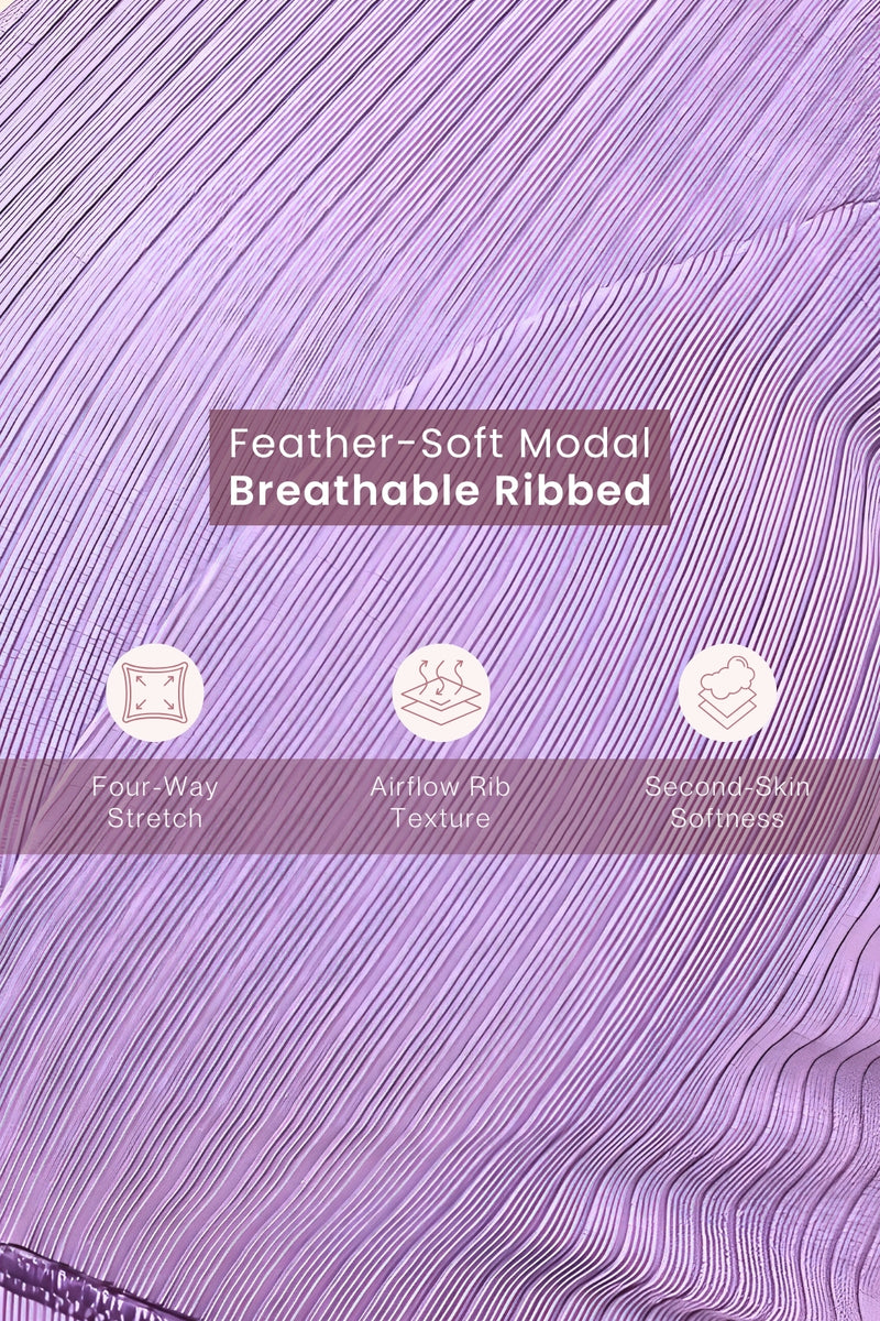 Sera Broad-Rib Bra - Lavender