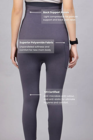 Seamless Adaptable Bump Support Grey Legging (Pregnancy)