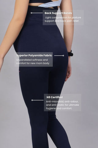 Seamless Adaptable Bump Support Navy Blue Legging (Pregnancy)