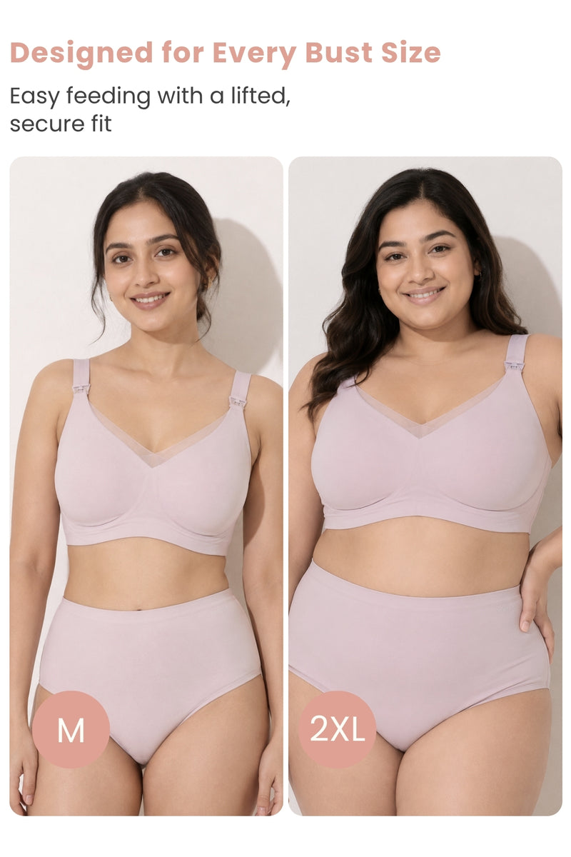 Sculpt & Lift Powermesh Nursing Bra - Blush