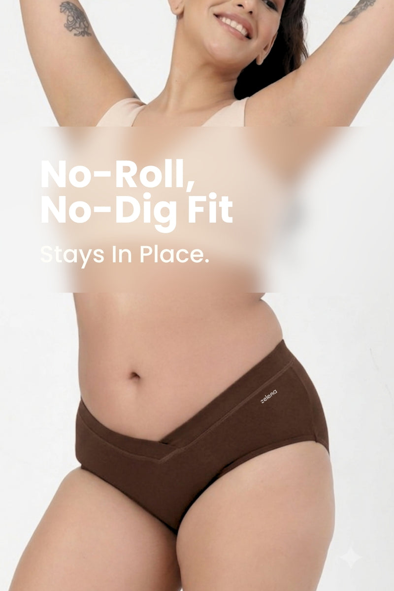 Modal C-Section Panty - Brown