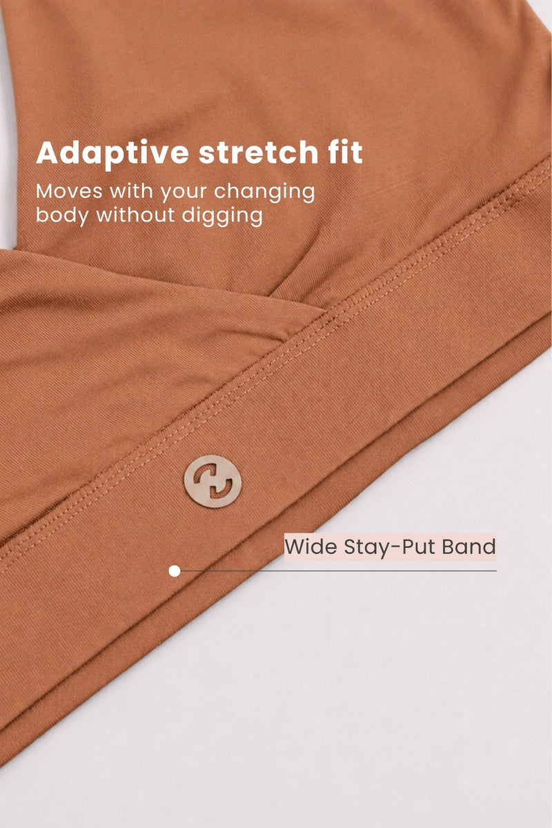247 Extra Support Cotton Feeding Bra with Adjuster - Honey