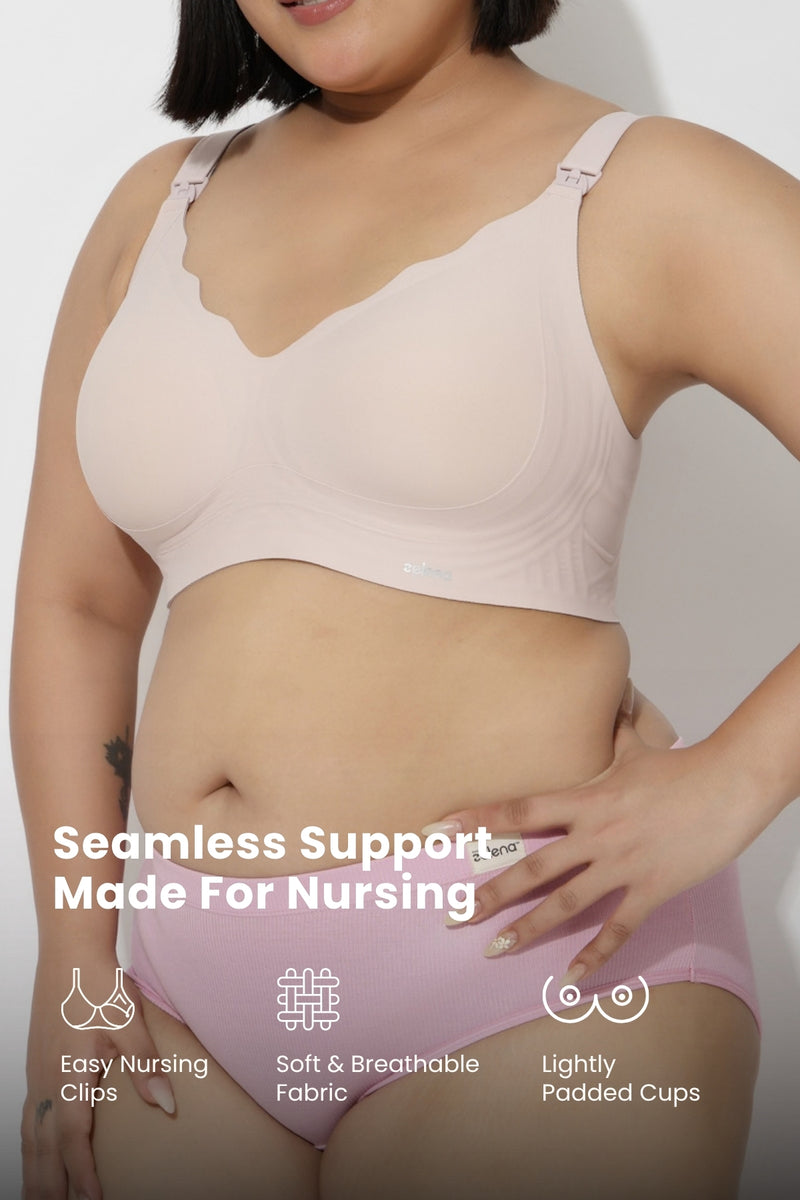 Sculpt & Lift Scallop Nursing Bra - Blush