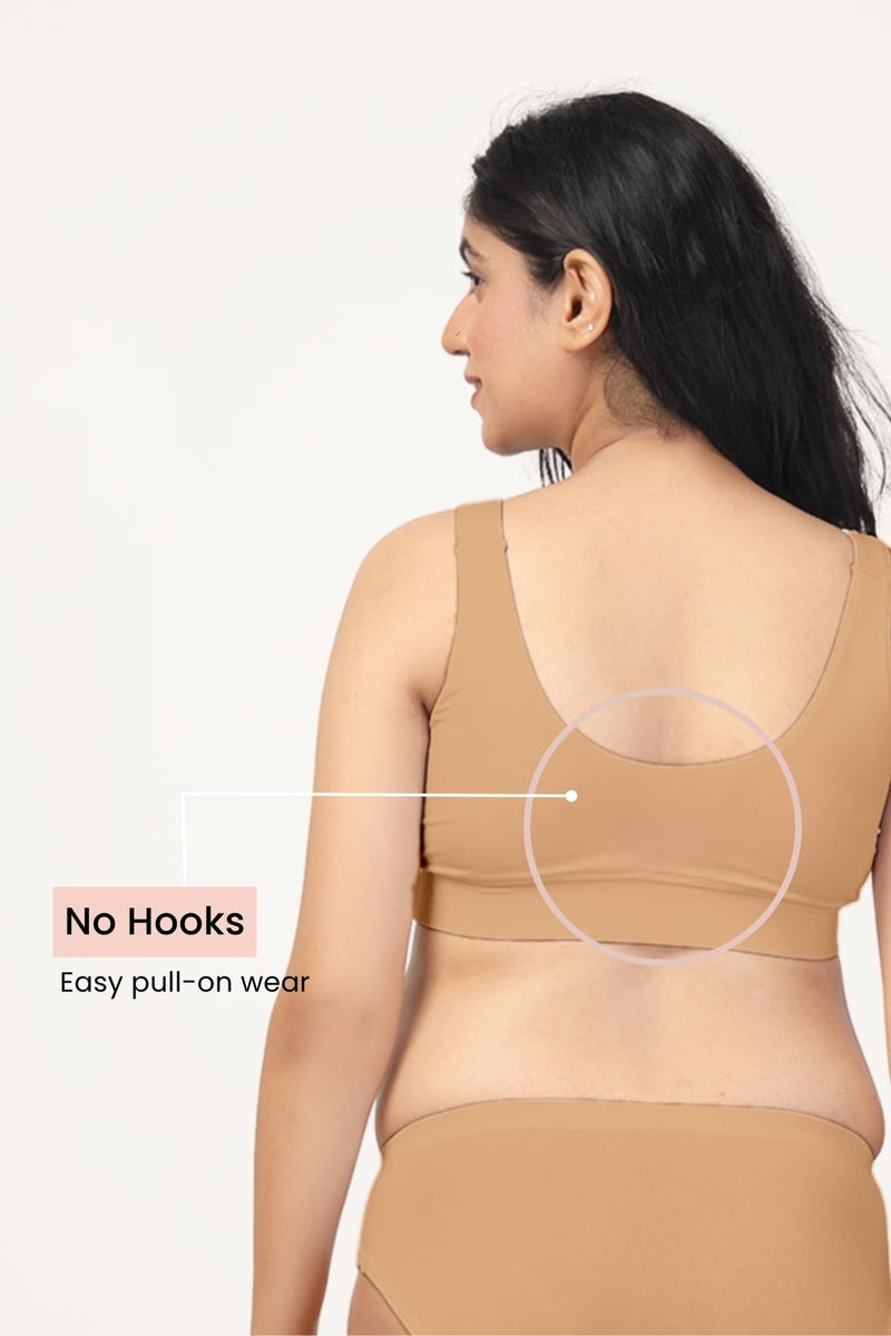 247 (Upgraded) Skin Color Modal Padded Maternity Feeding Bra