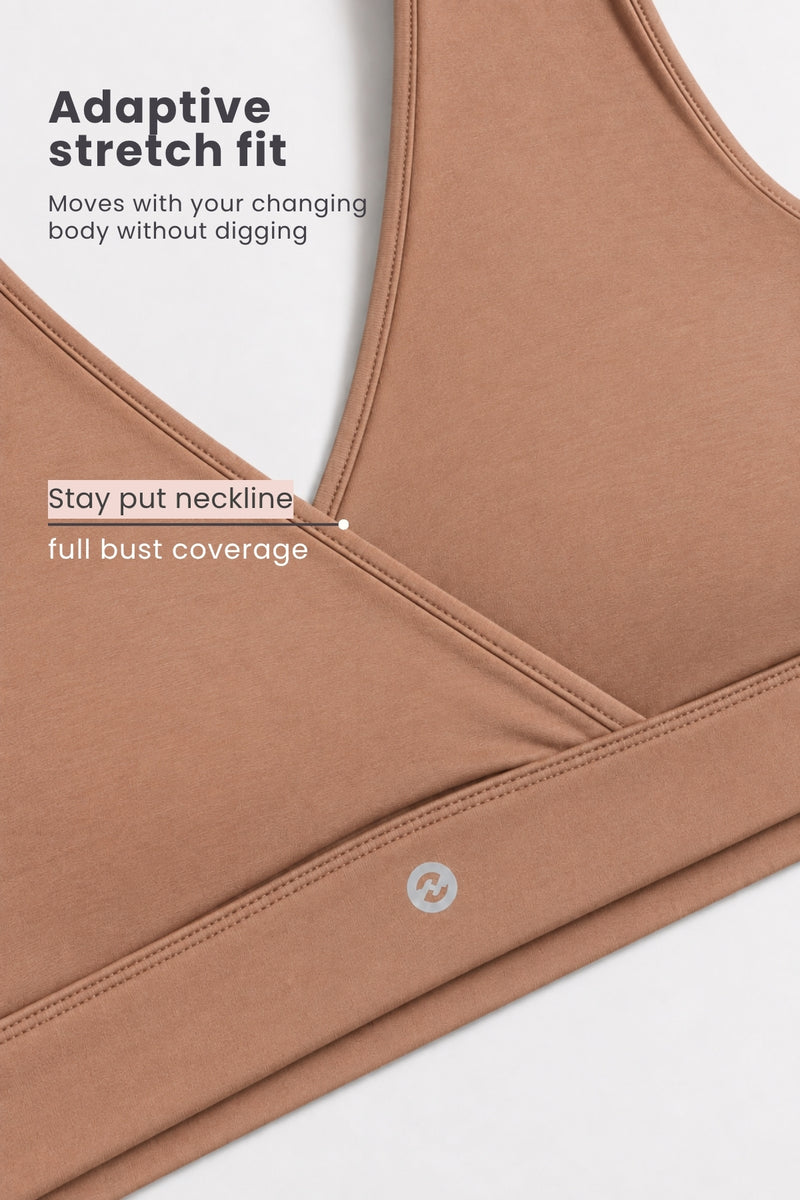 EasyMove non-padded Cotton Yoga Bra - Honey